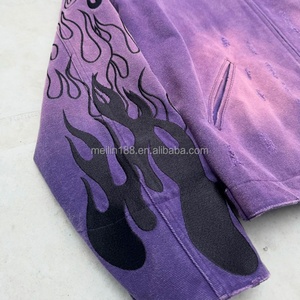 High Quality Embroidery Zip up Workwear Vintage <b>Work</b> <b>Jacket</b> Manufacturer Custom Violet Acid Wash Heavyweight <b>Canvas</b> <b>Work</b> <b>Jackets</b> - Product Image 4