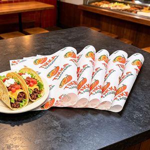 Eco-Friendly Food Grade Disposable Greaseproof <b>Wrapping</b> <b>Paper</b> Custom Printed Kraft Packaging for Restaurants Bakeries Wood Pulp - Product Image 5