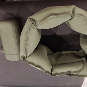 Wholesale Custom Logo U-Shape Travel Neck Pillow <b>Inflatable</b> Pillow Portable Folding for Outdoor Traveling <b>Car</b> Airplane Pillow - Product Image 5
