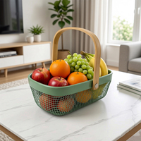 Panier de rangement multifonctionnel DaS pour la maison, petit panier à fruits et légumes en fer forgé, portable
