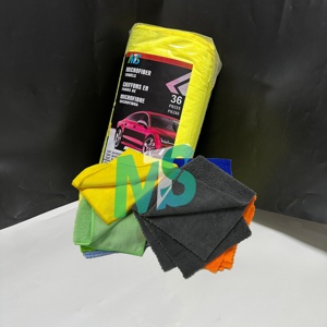 Serviette microfibre à poils longs et courts pour le nettoyage et le detailing automobile, 300gsm 400gsm - Product Image 1
