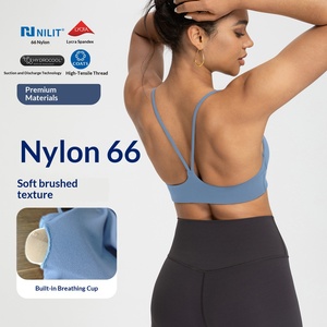Soutien-gorge de sport pour femme en tissu brossé de qualité supérieure, dos en Y, élégant, minimaliste, durable, pour le yoga, le pilates et la remise en forme - Product Image 3
