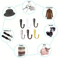 Mini manteau et chapeau crochet Robe crochet rétro crochets pour manteau sac à dos sac serviette clé vêtements en alliage de Zinc multifonction pays