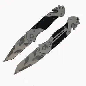 Wholesaler Multifunction Survival Jungle Emergency Folding Pocket Knife Outdoor Camping Knives with Clip Glass Breaker