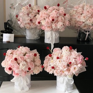 Vuoto rotondo conosce scatole di imballaggio per composizioni floreali con portabicchieri logo personalizzato Bouquet di fiori di imballaggio e scatole - Product Image 6