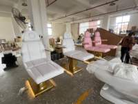 Lit de beauté électrique professionnel moderne, réglable, pliable et multifonctionnel avec 3 moteurs pour salon et usage domestique