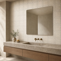 Carreaux de mosaïque murale en marbre beige Royal Botticion de haute qualité pour la décoration de salles de bain et de cuisines