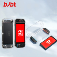Coque de protection intégrale transparente en PC rigide anti-rayures BJBT pour Nintendo Switch 2 avec 12 emplacements pour cartes de jeu