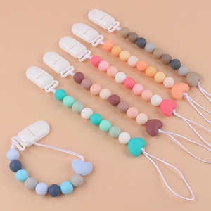 Catena Portaciuccio in Silicone Portatile, Clip in Silicone per Alimenti, Catena <span class=keywords><strong>Anti</strong></span>-Caduta per Ciuccio, Supporto per Tettarelle per Neonati - Product Image 3