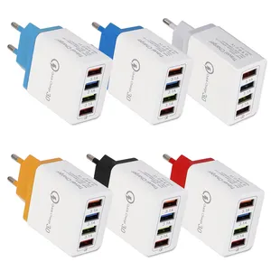 Adaptador de carregador usb de 4 portas, adaptador de tomada ue e eua para huawei otg