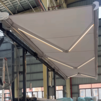 Système d'auvent rétractable motorisé à commande électrique pour balcon de villa, pare-soleil autoportant, résistant à la pluie