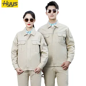 Construction Unisex Work Uniforms 100% Cotton Work Clothing for men khaki Workwear Clothes for Men Women