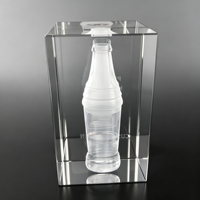 Trofeo de Cristal Personalizado Neelpure 116001 con Patrón de Botella Grabado con Láser 3D para Premios Corporativos