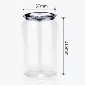 330ml thân thiện với môi vật nuôi trong suốt có thể cho thực phẩm và đồ uống lưu trữ chai nhựa với nắp nhôm - Product Image 6