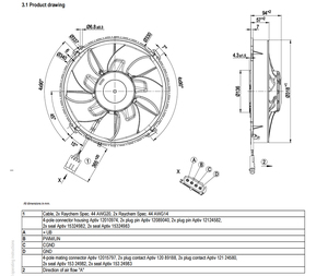 ebm-papst W3G300-RQ28-56 high efficiency EC fan <b>smart</b> energy saving cooling fan for HVAC data center industrial ventilation - Product Image 2