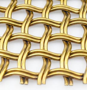 Maille architecturale ondulée en laiton antique - Tissu décoratif en acier inoxydable de qualité supérieure pour intérieurs de luxe - Product Image 5