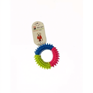 Dog Toy Durable Teething Ring For Puppies Colorful Rubber Chew Toy 12Pcs Pack - Product Image 3