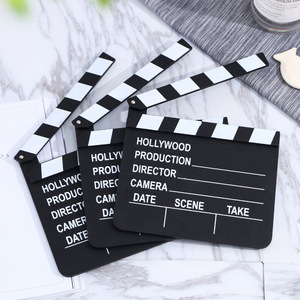 Photomaton accessoire photographie studio film vidéo réalisateurs de télévision scène d'<span class=keywords><strong>action</strong></span> en bois film clins <span class=keywords><strong>ardoise</strong></span> clapper board - Product Image 1