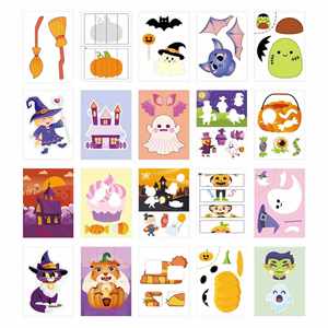 Diseños Festivos de Halloween Favoritos de los Niños, Pegatinas Divertidas, Juguete, Manualidades de Papel para Niños, Libro de Actividades de Recorte para Niños y Niñas - Product Image 6
