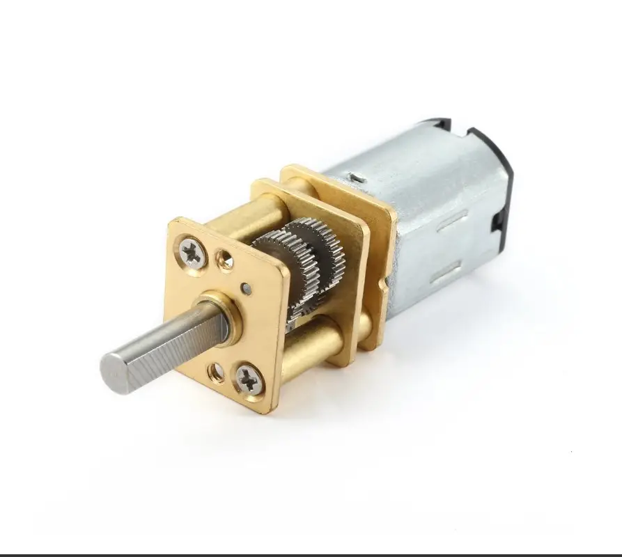 Micro motor de redução de velocidade, dc 6v 100rpm com caixa de engrenagem 0.18a elétrica plena de metal com 2 terminais para diy rc brinquedos