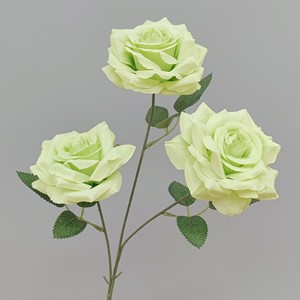 Tallos de Rosa de Seda, Rosas Artificiales de Color Blanco Lechoso, Rosa y Verde para Eventos de Boda - Product Image 3