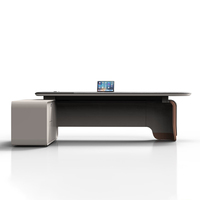 Bureau de direction moderne en bois de haute qualité, extensible et modulaire, pour le bureau commercial ou à domicile