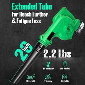 Soplador Eléctrico Inalámbrico de 20V, Potente Soplador y Aspiradora de Hojas 2 en 1 con Bolsa Recolectora de Polvo - Product Image 6