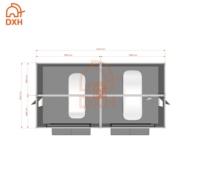 DXH Usine Personnalisée Durable Résistant au Vent Abri Double Conteneur Portable pour Garage et Parking de Voiture