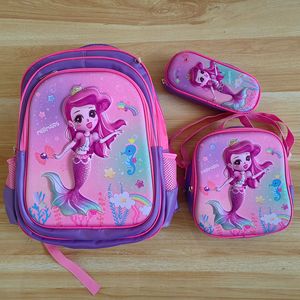 Ensemble de 3 sacs d'école 3D pour la rentrée scolaire, motif de dessin animé d'anime, doublure en nylon, léger, protection de la colonne vertébrale pour les enfants de la 1ère à la 6ème année - Product Image 6