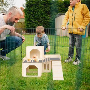 <span class=keywords><strong>Cage</strong></span> de maison de Hamster en bois d'<span class=keywords><strong>habitat</strong></span> détachable pour petit animal pour cochon d'Inde Chinchilla lapin Hamster hérisson écureuil - Product Image 6