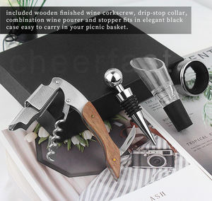 Ensemble d'ouvre-bouteilles à <span class=keywords><strong>vin</strong></span> en gros, tire-bouchons manuels, ouvre-bouteilles à <span class=keywords><strong>vin</strong></span>, accessoires à <span class=keywords><strong>vin</strong></span> parfaits pour les amateurs et les cadeaux - Product Image 3