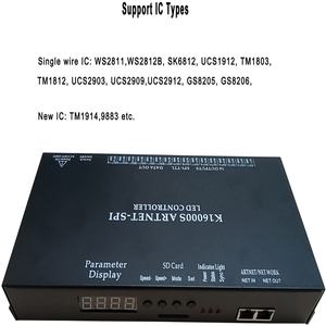 K-16000S SD kart LED piksel denetleyici 16384 piksel adresli çevrimiçi çevrimdışı kontrol WS2812B WS2811 LED şerit işık için - Product Image 6