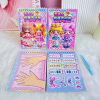 Livre d'autocollants de déguisement de princesse de dessin animé en gros, autocollants Washi réutilisables pour la décoration, pour l'art et l'artisanat des enfants