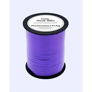 Cinta Morada Mate 500m Decoraciones para Fiestas Bolsa de 3 Piezas - Product Image 2