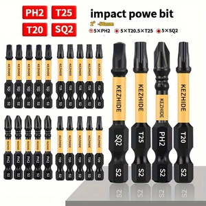Puntas de destornillador magnéticas de acero S2 de 50 mm, resistentes a impactos, para juego de herramientas eléctricas - Product Image 4