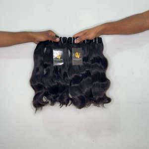 Paquete de Extensiones de Cabello Humano Ondulado Natural de Templo Indio, Cabello Virgen Ondulado Sin Procesar de Proveedores - Product Image 2