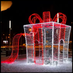 Christmas display outdoor led <b>large</b> <b>gift</b> <b>box</b> motif light for event lighting street decoration - Product Image 4