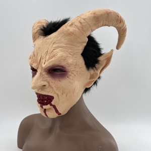 Máscara del <span class=keywords><strong>diablo</strong></span> Máscara de Halloween Evil Angel Scary Latex Ram para adultos Las máscaras de <span class=keywords><strong>Lucifer</strong></span> - Product Image 2