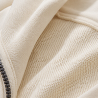 Cardigan à capuche unisexe en coton molletonné coupe ample avec fermeture éclair intégrale pour homme, style streetwear printemps, ODM