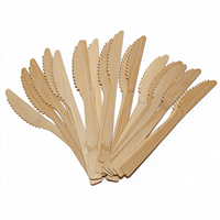 Ensemble de couverts jetables en bambou, 300 pièces (100 fourchettes, 100 cuillères, 100 couteaux) Ustensiles en bois écologiques biodégradables