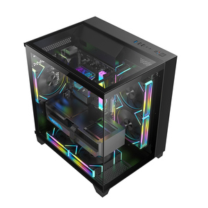 Ruix Aerospace Tri-Glass-Gehäuse Gaming-PC-Druck-PC-Reisegehäuse SPCC Gehärtetes Glas Gaming-Computergehäuse Typ-C - Product Image 4