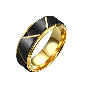 China Leverancier Mode Sieraden Sex Mannen Ring Haan Ring Mannen Vinger Wolfraam Haan Met Groef - Product Image 1