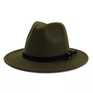 Sombrero Fedora Trilby de Mardi Gras Vintage escocés con correas de cuero negro para fiestas formales o escenas de jazz al aire libre - Product Image 3