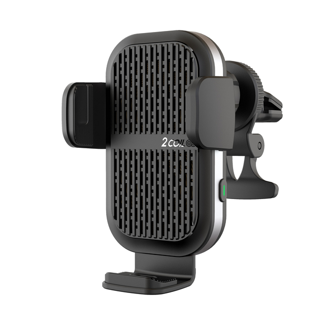 MGC Cooling Fan Automatic Clamping Phone Car Holder 15W 2 Coils Sensor Wireless Car Charger for Samsung Galaxy Z Flip 3 Charger