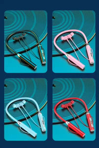 Auriculares Inalámbricos con Banda para el Cuello, Auriculares Deportivos Electrónicos con Banda para el Cuello, Auriculares Magnéticos con Bajos, Auriculares Manos Libres con Micrófono - Product Image 5