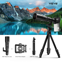 Meilleur kit d'objectif téléobjectif pour téléphone portable, objectif téléobjectif longue focale 50X haute puissance avec trépied pour téléphones