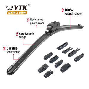 Lames d'essuie-glace souples sans cadre YTK 2025 pour vitres de voiture, vente en gros, avec 10 adaptateurs - Product Image 4