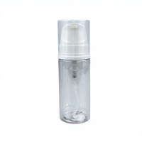 Bouteilles en plastique transparentes portables de 100 ml, flacon pompe à mousse avec bouchon blanc transparent pour le lavage du visage, le savon pour les mains