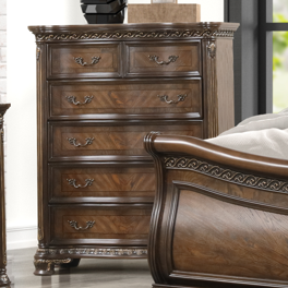 Juego de Muebles para Dormitorio Brown Sleigh con Cuero Acolchado - Product Image 2