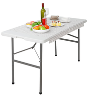 Beliebte Kunststoff 4ft Rechteck Klapptisch für Büro Dining Party Hochzeit Camping